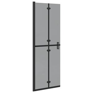 vidaXL Walk-In Shower Wall Folding Black 70 x 6.5 x 190 cm