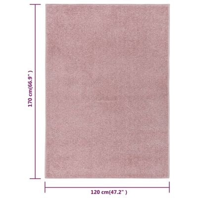 vidaXL Rug Short Pile 120x170 cm Pink