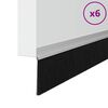 vidaXL Self-adhesive Door Brush Seals 6 pcs Silver 100 cm