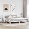 vidaXL Bed Frame with Headboard without Mattress White 180x200 cm Super King