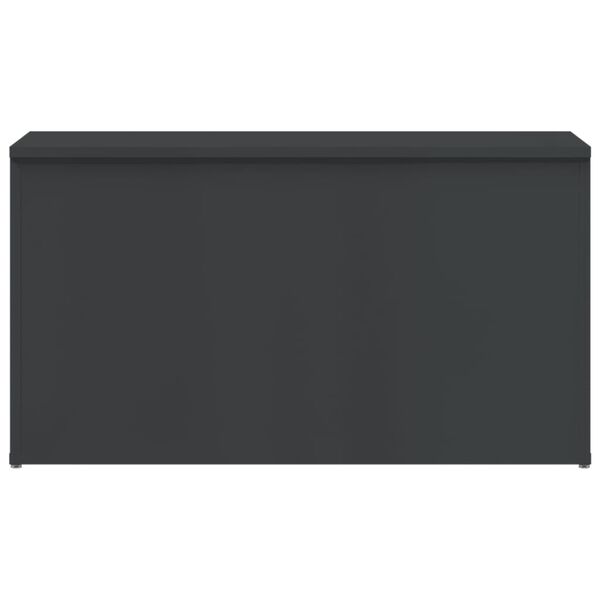 vidaXL Storage Chest High Gloss Grey 84x42x46 cm Engineered Wood