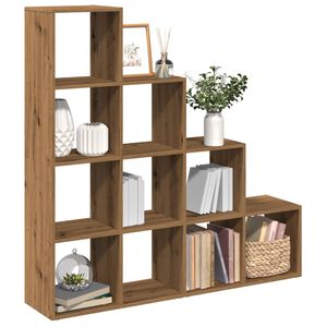 vidaXL Room Divider Bookcase 4-Tier Artisan Oak 131,5x29x131,5 cm Engineered Wood