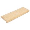 vidaXL Stair Mats 10 pcs 65x21x4 cm Cream Rectangular Edge