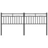 vidaXL Metal Replace Headboard Black 193 cm