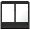 vidaXL Bathroom Mirror Cabinet Black 65x20x60 cm Engineered Wood
