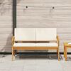 vidaXL Garden Bench with Cushion Brown Solid Acacia wood
