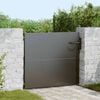 vidaXL Garden Gate with Lock Black 85 x 100 cm Powder-coated steel