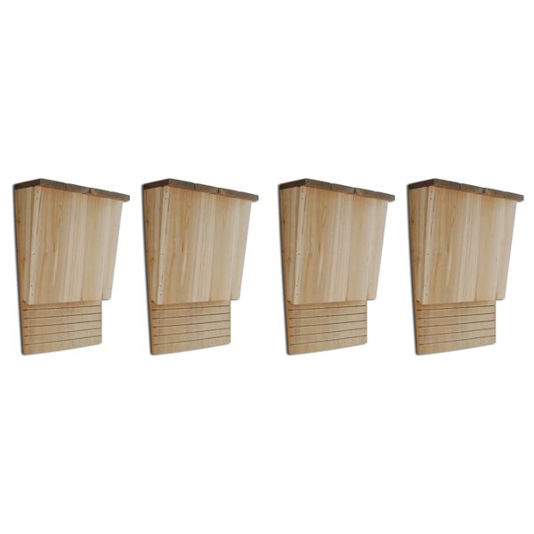 vidaXL Bat Houses 4 pcs 22x12x34 cm Wood