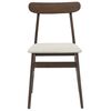 vidaXL Dining Chair 2 pcs Dark Brown and Light Solid Rubber Wood
