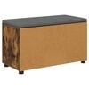vidaXL Hall Bench with Cushion with Storage Smoked Oak 80 x 46 x 46 cm