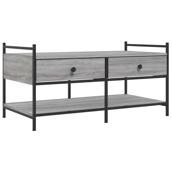 vidaXL Coffee Table Grey Sonoma 99x50x50 cm Engineered Wood