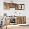 vidaXL 8 Piece Kitchen Cabinet Set Lucca Smoked Oak Engineered Wood