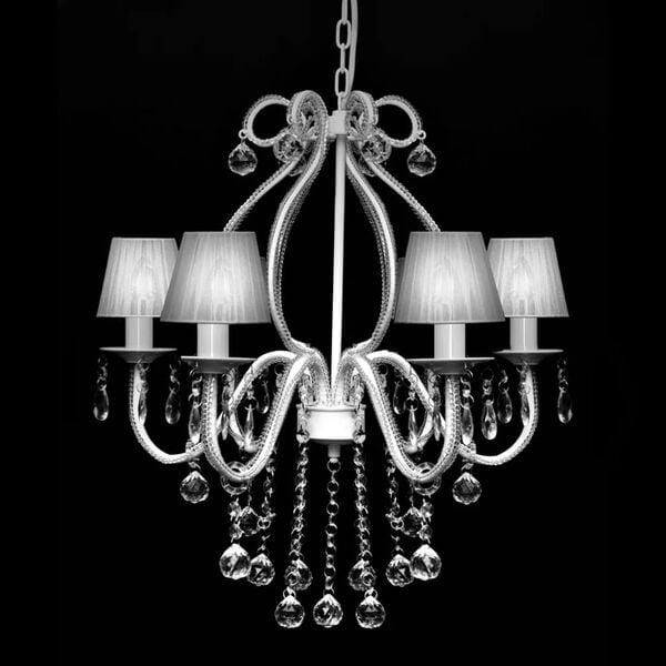 Chandelier with 2300 Crystals White