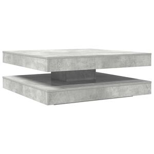 vidaXL Coffee Table 360-Degree Rotatable Concrete Grey 90x90x34.5 cm