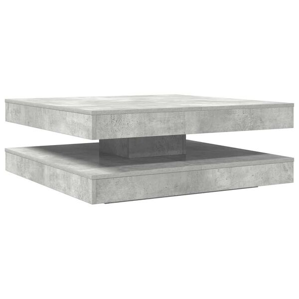 vidaXL Coffee Table 360-Degree Rotatable Concrete Grey 90x90x34.5 cm