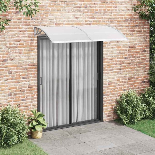 vidaXL Door Canopy Grey 200x100 cm PC