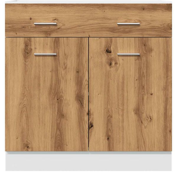 vidaXL Drawer Bottom Cabinet Lyon Artisan Oak 80x46x81.5 cm Engineered Wood