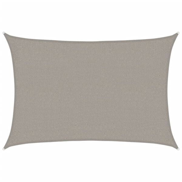 vidaXL Sunshade Sail 160 g/m&sup2; Rectangular Light Grey 2x3 m HDPE