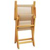 vidaXL Garden Chairs 2 pcs Beige Solid Wood Acacia and Polypropylene
