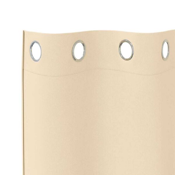 vidaXL Blackout Curtains with Rings 2 pcs Cream 140 x 140 cm Polyester