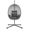 vidaXL Hanging Egg Chair Manual Anthracite and grey 104 x 100 x 191 cm