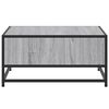 vidaXL Coffee Table Grey Sonoma 60.5x60.5x30 cm Engineered Wood and Metal