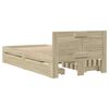 vidaXL Bed Frame with Headboard without Mattress Sonoma Oak 90x200 cm