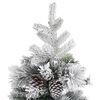 vidaXL Christmas Tree with Flocked Snow&Cones 225 cm PVC&PE
