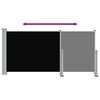 vidaXL Patio Retractable Side Awning 120 x 300 cm Black