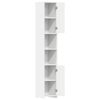 vidaXL Bathroom Cabinet White 30x30x183.5 cm Engineered Wood