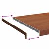 vidaXL Window Sill Brown Wood 140 x 50 x 4.5 cm PVC