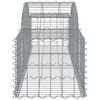 vidaXL Arched Gabion Baskets 25 pcs 200x50x40/60 cm Galvanised Iron