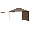 vidaXL Gazebo with Double Extending Roofs 3x3x2.75 m Taupe 180g/m&sup2;