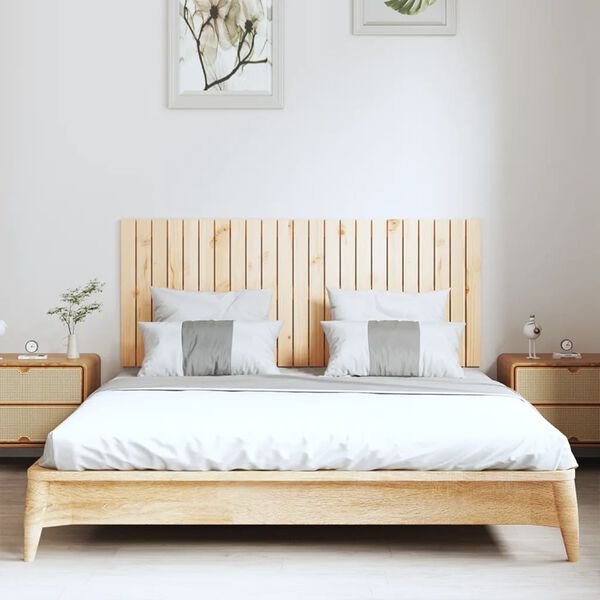 vidaXL Wall Headboard 147x3x60 cm Solid Wood Pine