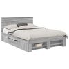 vidaXL Bed Frame Grey Sonoma 160 x 200 cm Engineered Wood