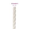 vidaXL Work Rope White 10 mm 500 m Polypropylene