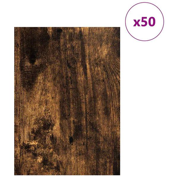 vidaXL Decor Panels 50 pcs Smoked Oak 30 x 42 x 0.27 cm