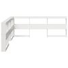vidaXL Bookcase Headboard L-Shaped White 200 cm Solid Wood Pine
