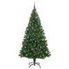 vidaXL Artificial Christmas Tree with 300 LEDs with Stand Green 210 cm