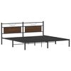 vidaXL Bed Frame without Mattress Brown Oak 200x200 cm Engineered Wood
