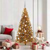 vidaXL Christmas Tree with 300 LEDs with Stand Gold 180 cm PET