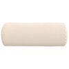 vidaXL Bolster Pillows 2 pcs Beige Ø 25 x 70 cm Microfibre Fabric