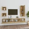 vidaXL 5 Piece TV Cabinet Set Sonoma Oak Engineered Wood