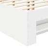 vidaXL Bed Frame with Headboard White 200 x 200 cm Engineered Wood