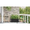 vidaXL Garden Planter 2 pcs Black Steel