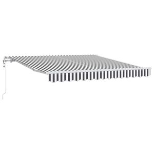vidaXL Automatic Retractable Awning Anthracite&White 300x250 cm