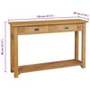 vidaXL Console Table Solid Teak 120x30x80 cm