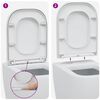 vidaXL Quick Release Toilet suitable for Seat White 44.5 x 35 x 3.6 cm