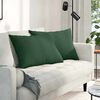 vidaXL Sofa Pillows 2 pcs Dark Green 70 x 50 cm Corduroy Fabric