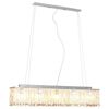 vidaXL Ceiling Lamp with Crystal Beads Silver 104 cm E14